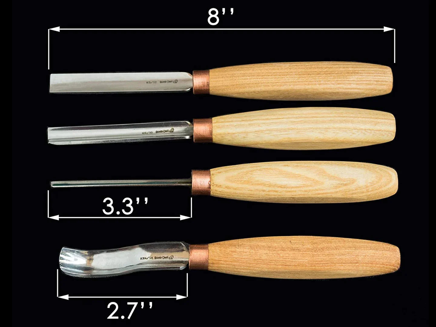 BeaverCraft SC01 - Gouge Wood Carving Tools Set