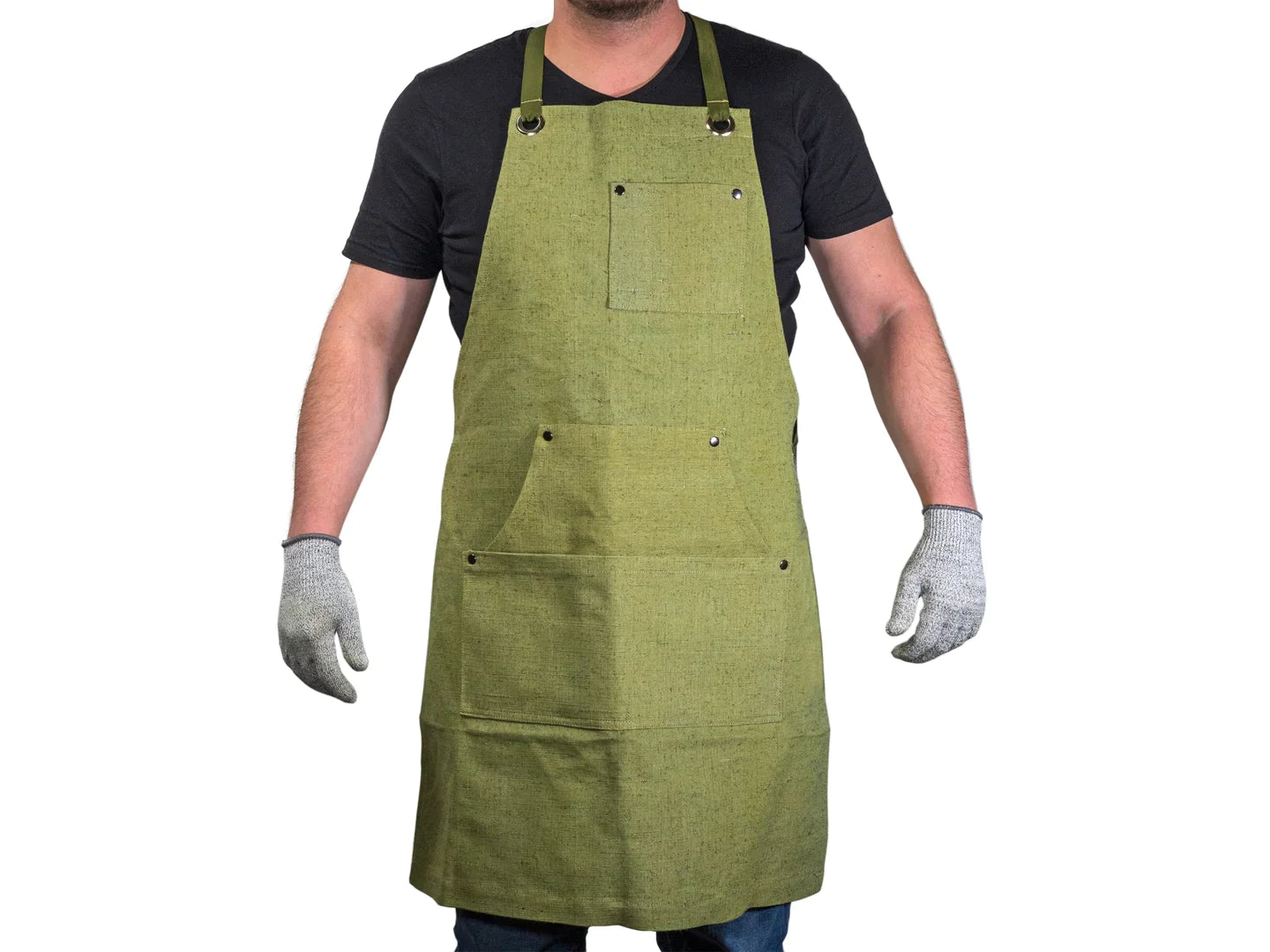 BeaverCraft AP1 Adjustable Green Canvas Wood Working Carving Apron