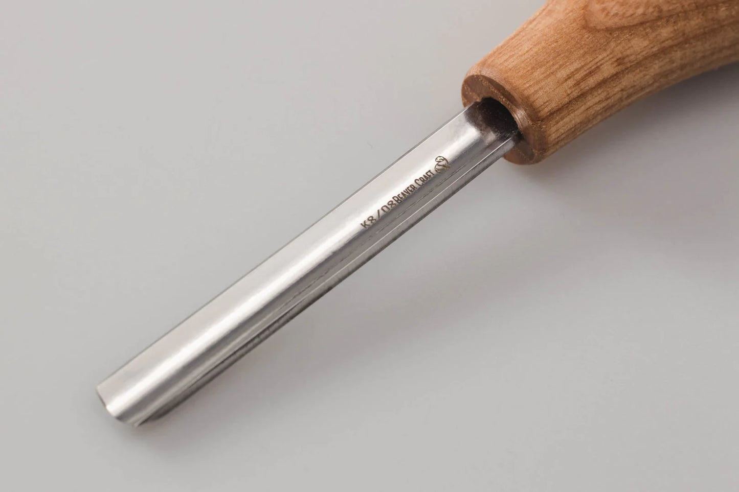 BeaverCraft P8/08 Palm Chisel Wood Carving Tool straight rounded. Sweep №8