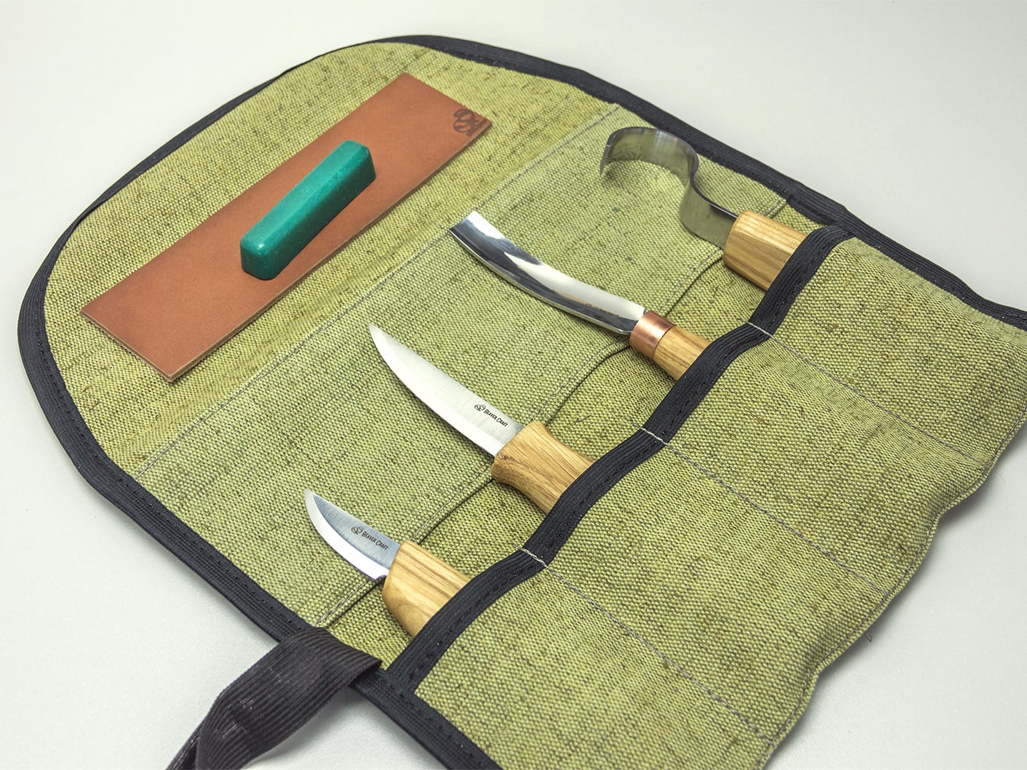 BeaverCraft S43 Spoon and Kuksa Wood Carving Professional Set with Knives and Strop