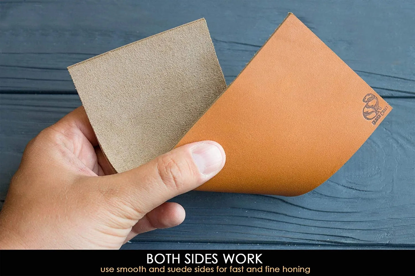 BeaverCraft LS2P1 Leather Strop for Honing Polishing Compound
