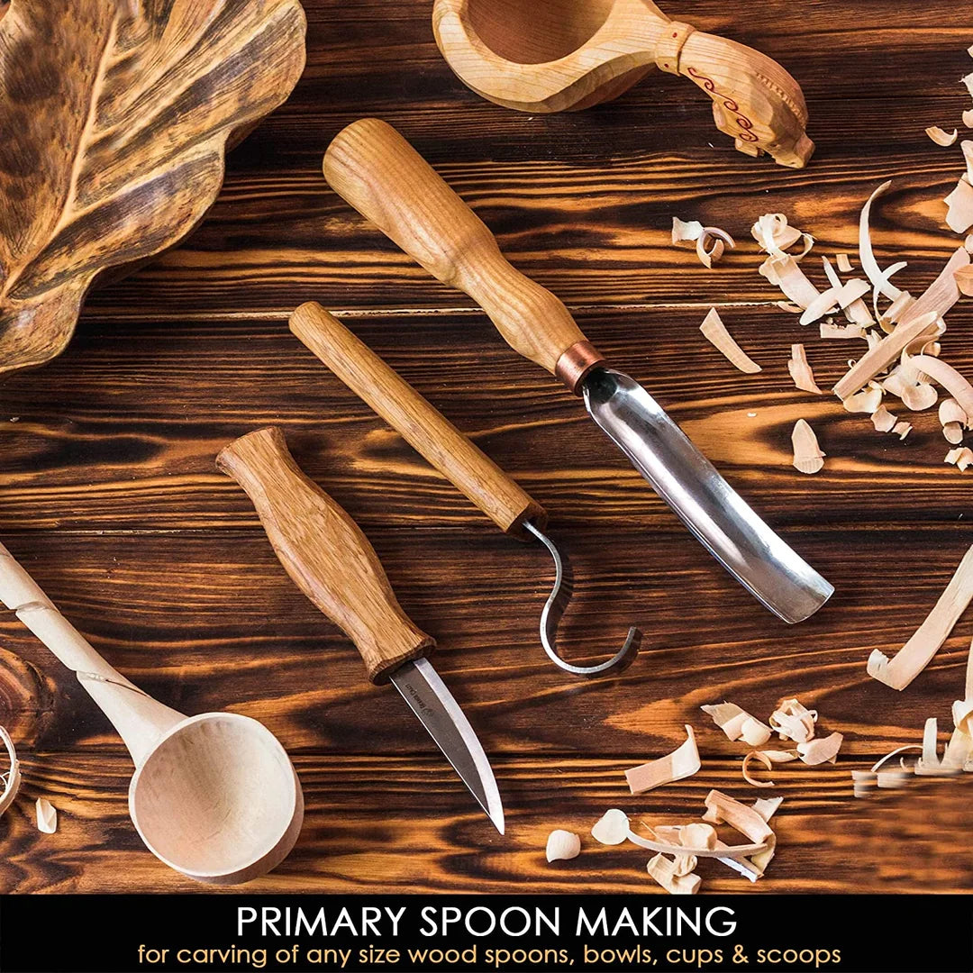 BeaverCraft S14 Spoon Carving Woodworking Tool Set with Gouge