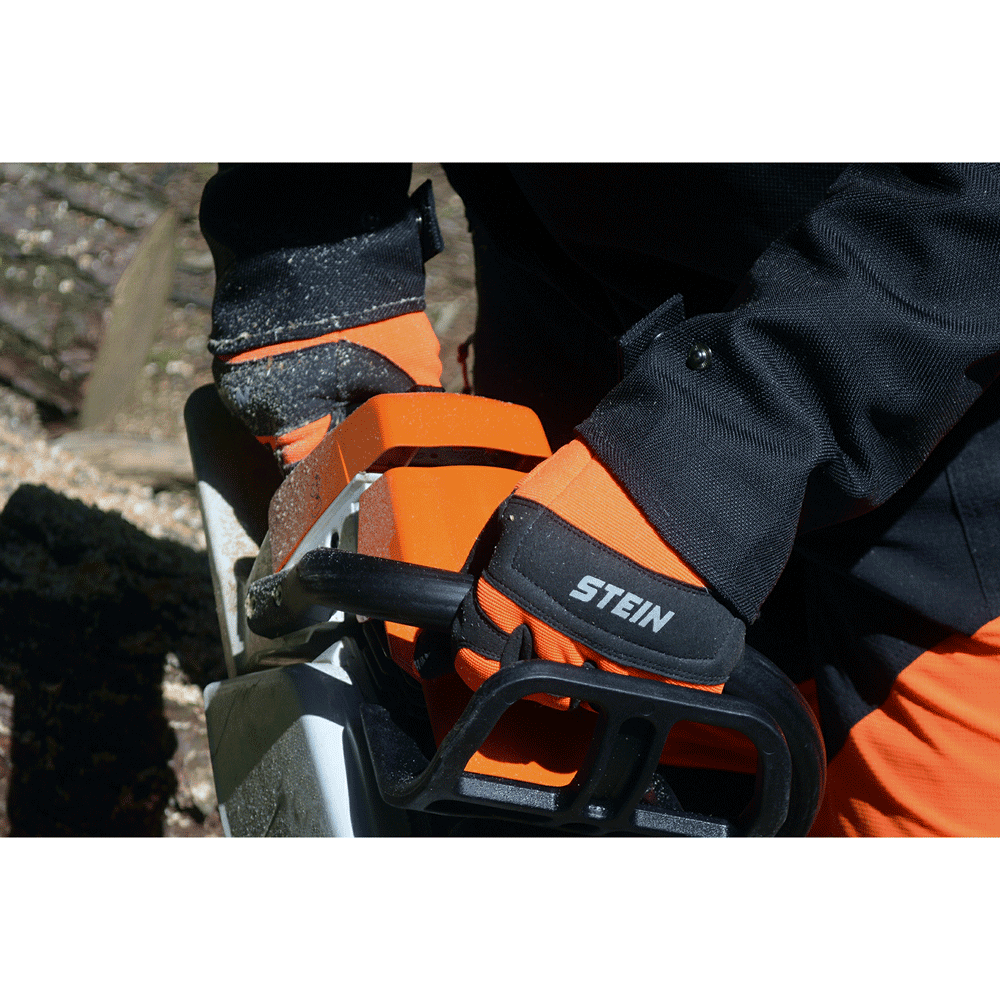 STEIN Chainsaw Protection Gloves, Velcro Cuff Size 8