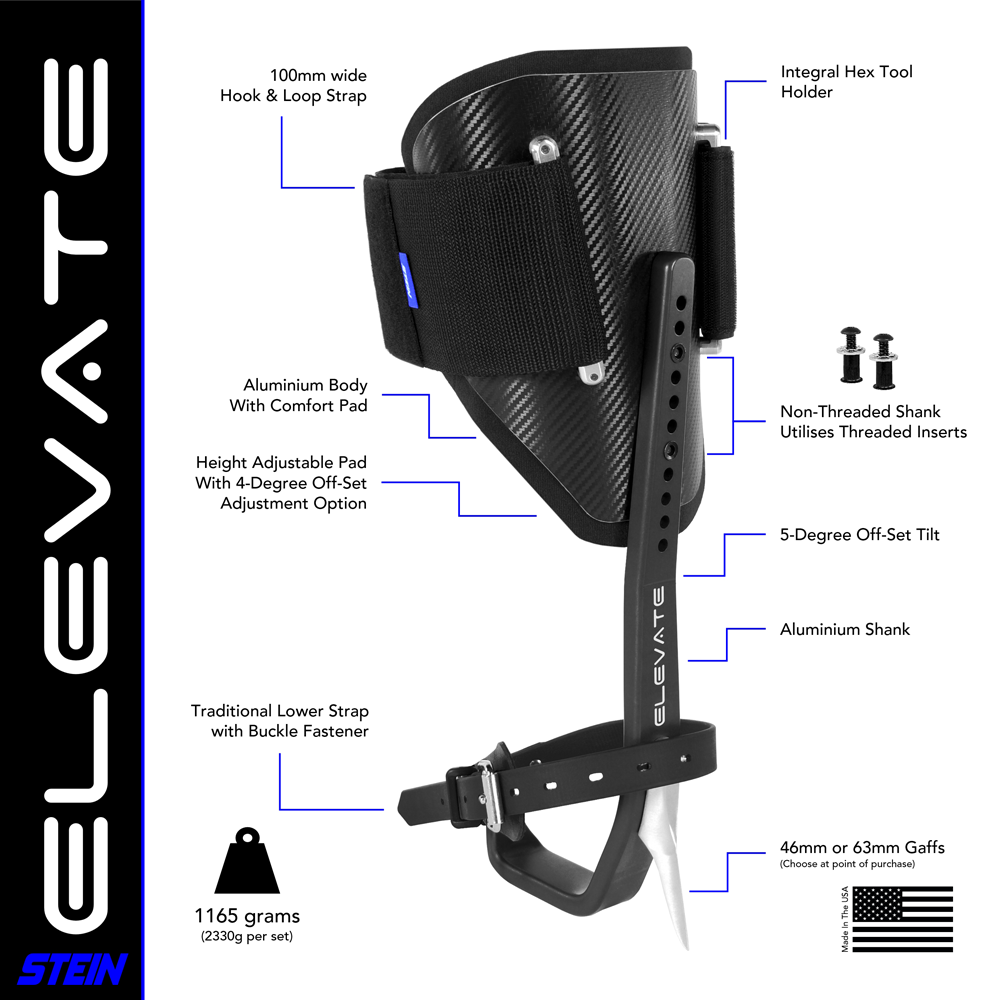 STEIN ELEVATE Climber Spike Kit - 67mm Gaffs (Blue)