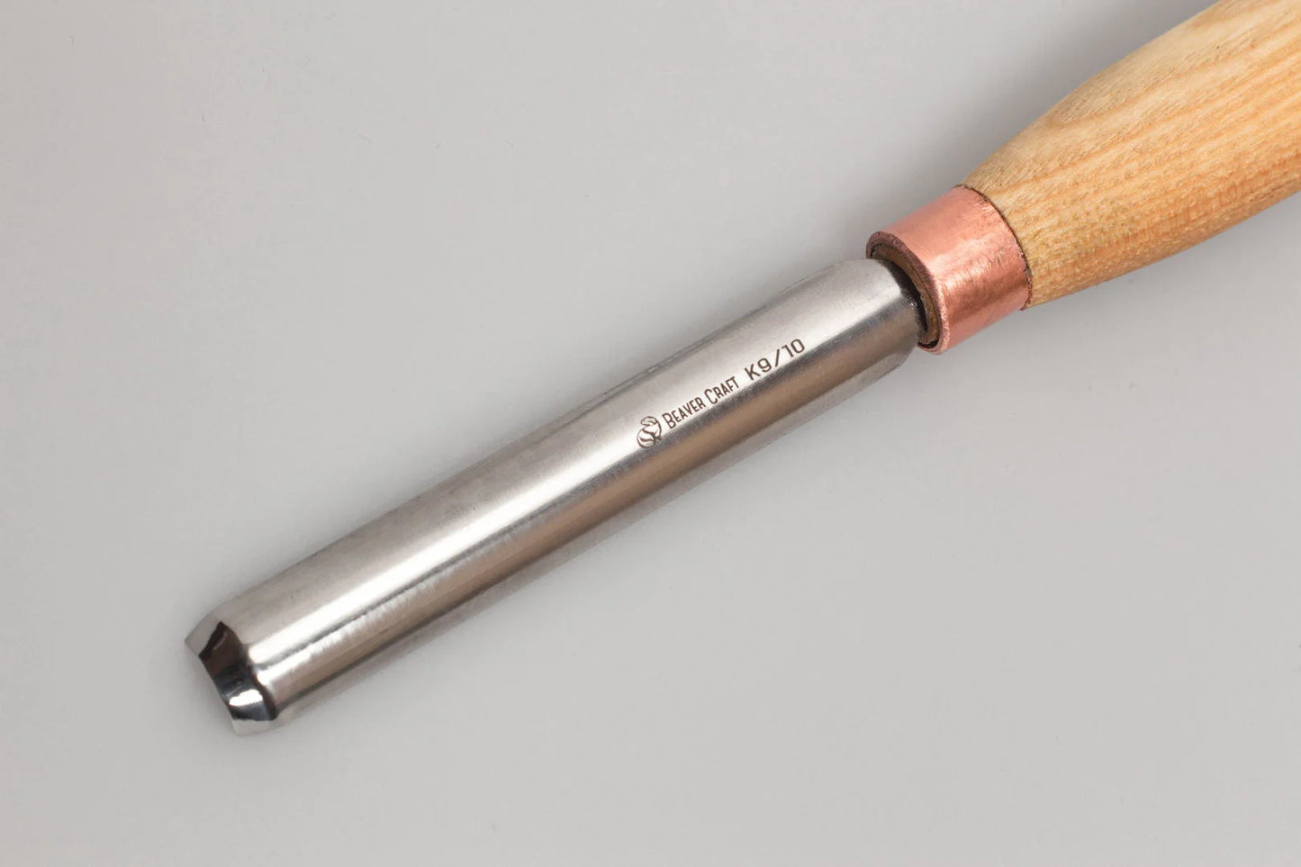 BeaverCraft K9/10 Compact straight rounded Wood Carving Chisel Tool Sweep №9