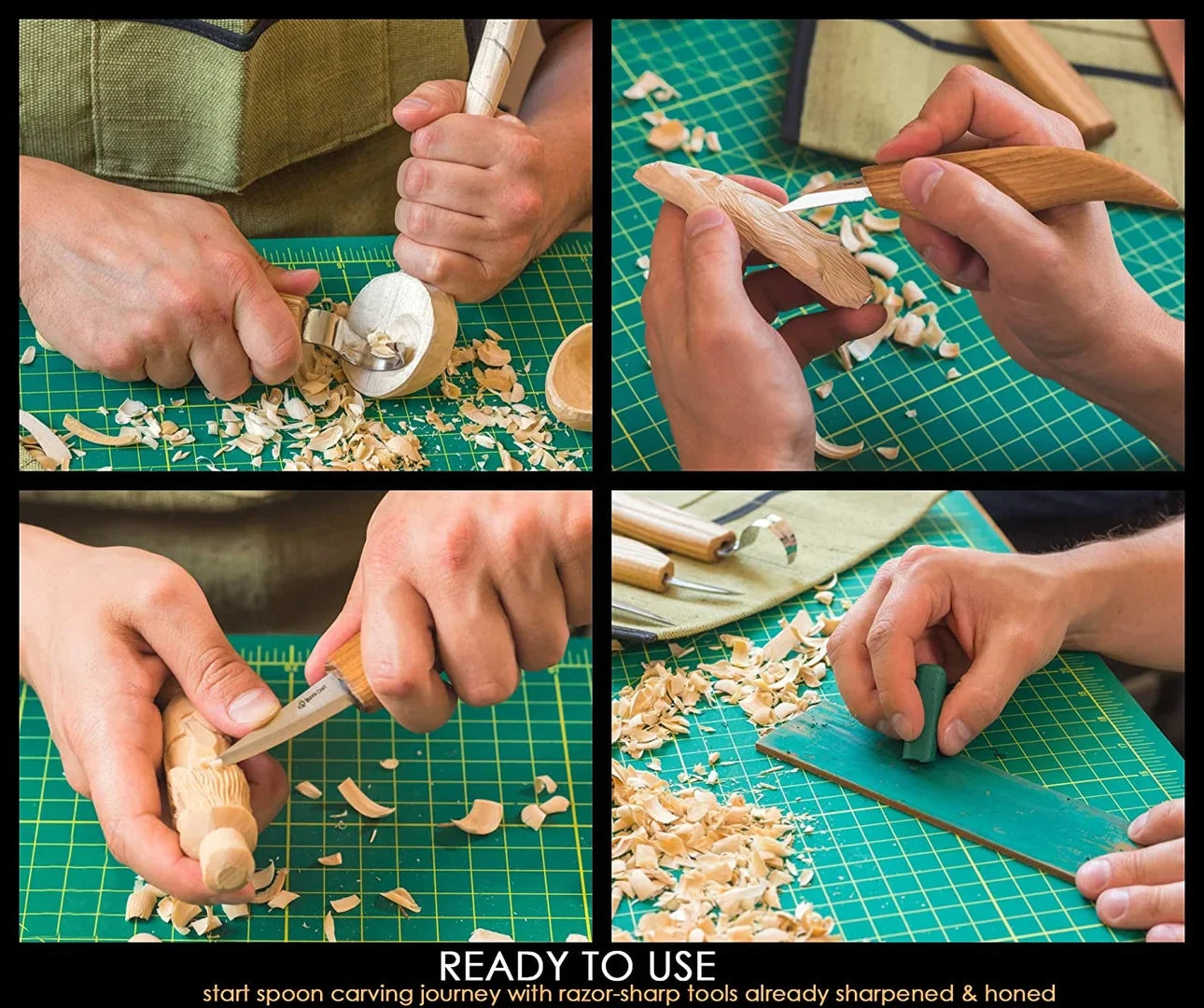 BeaverCraft S17 Extended Spoon and Whittle Knife Set Wood Carving Hobby Kit