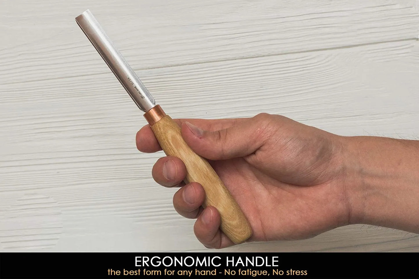 BeaverCraft K5/12 Compact straight rounded Wood Carving Chisel Tool Sweep №5