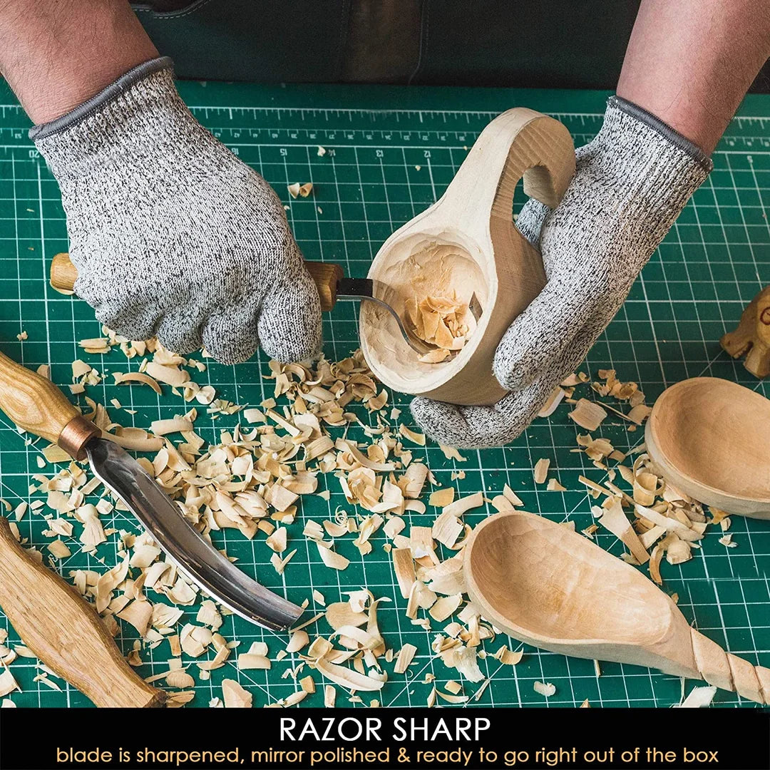 BeaverCraft S14 Spoon Carving Woodworking Tool Set with Gouge