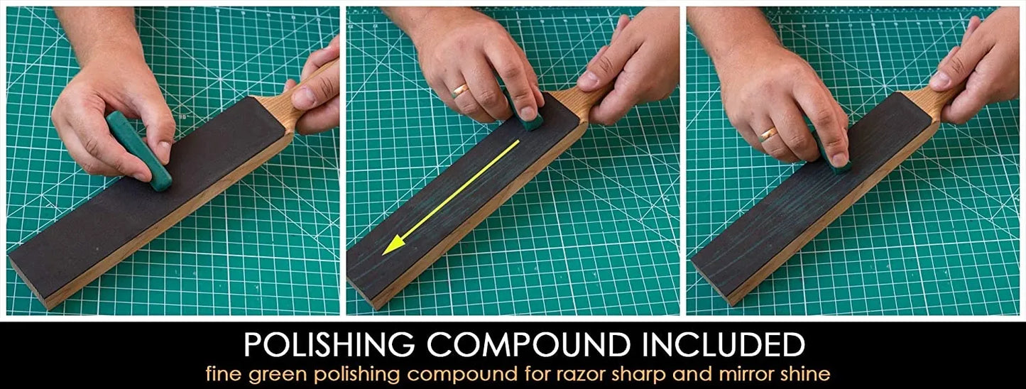 BeaverCraft LS6P1 Dual sided leather strop for sharpening Wood Carving Knives Tools