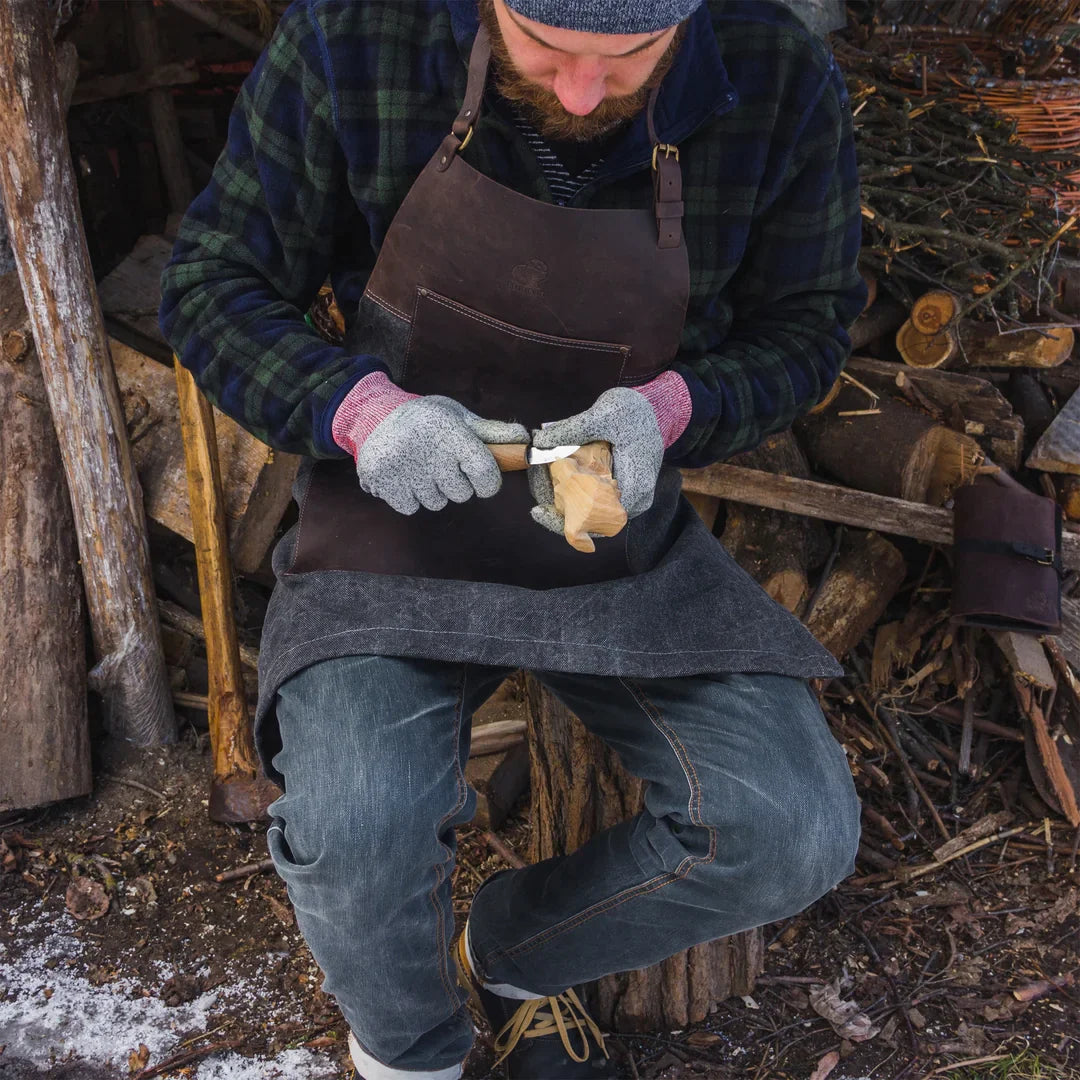 BeaverCraft AP4 – Adjustable Canvas and Leather Work Apron
