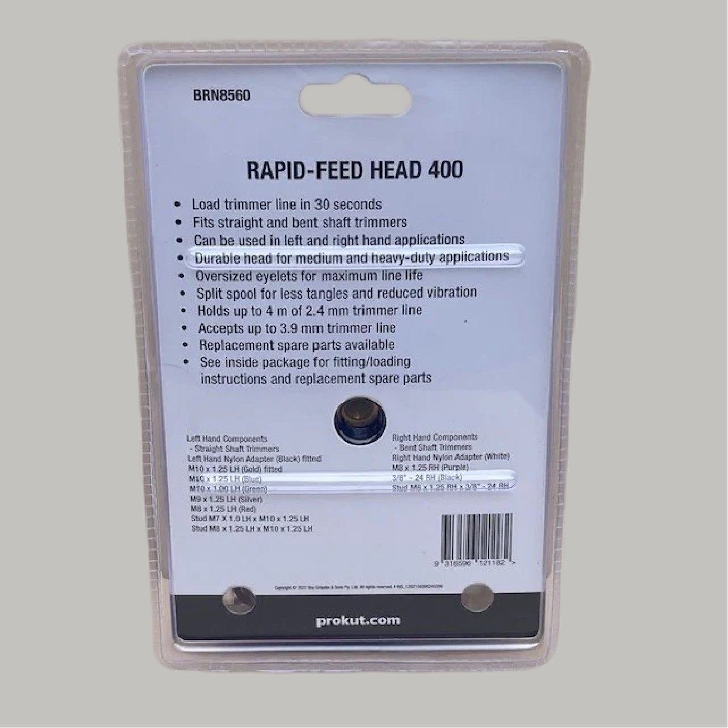 RAPID FEED SPEED FEED 400 TRIMMER HEAD LEFT OR RIGHT HAND TRIMMERS