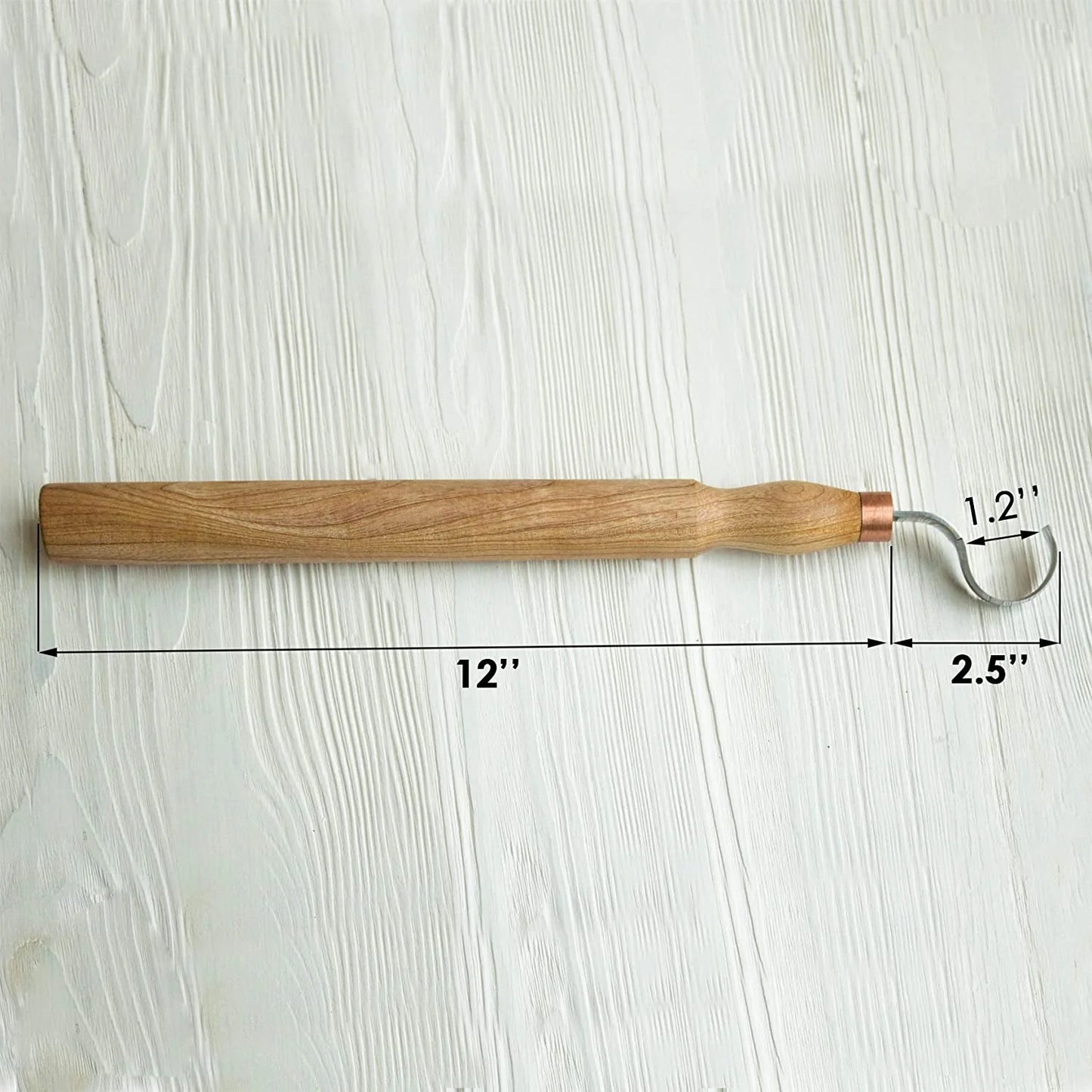 BeaverCraft SK2 Long – Spoon Carving Knife Long Double Edge with Long Handle