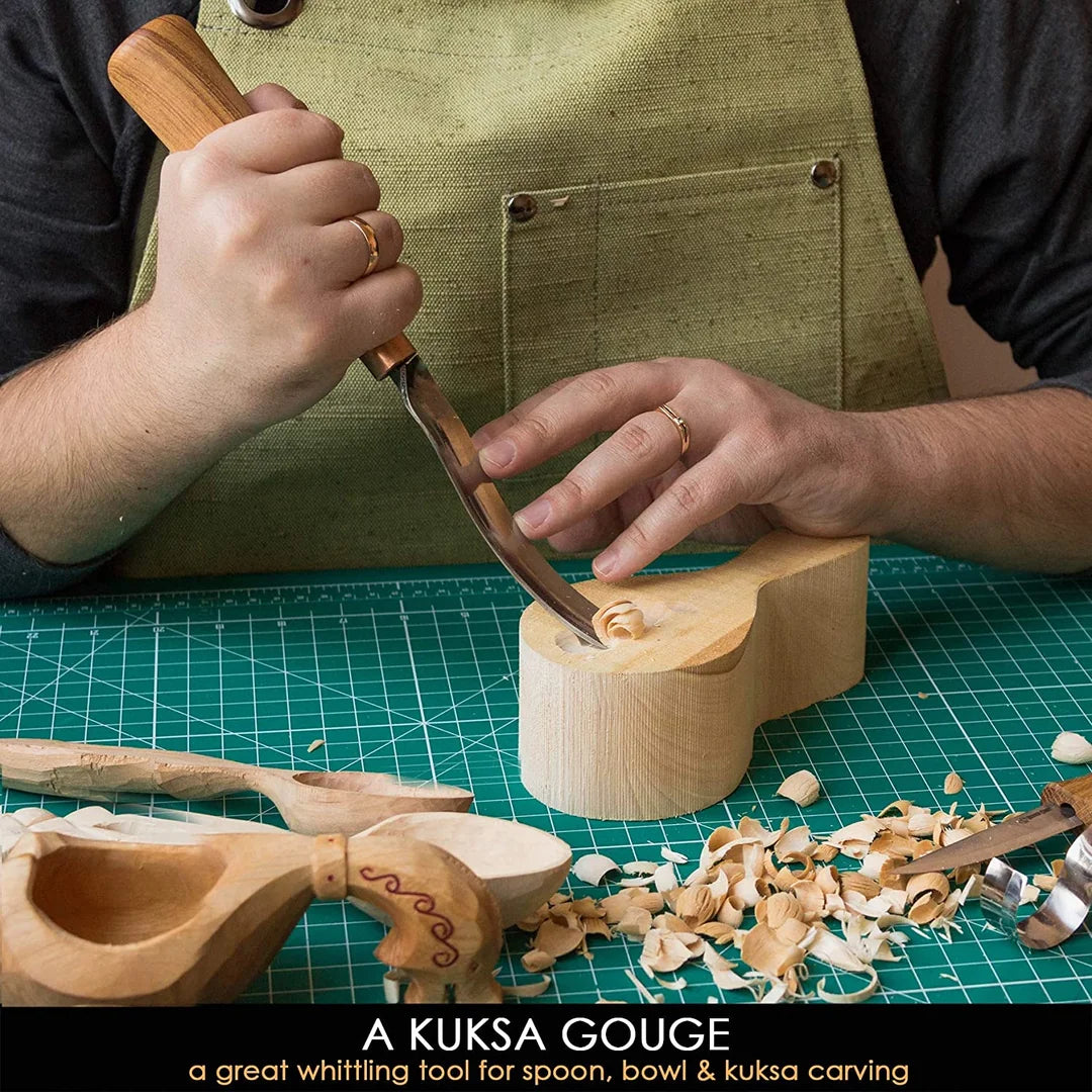 BeaverCraft S14 Spoon Carving Woodworking Tool Set with Gouge