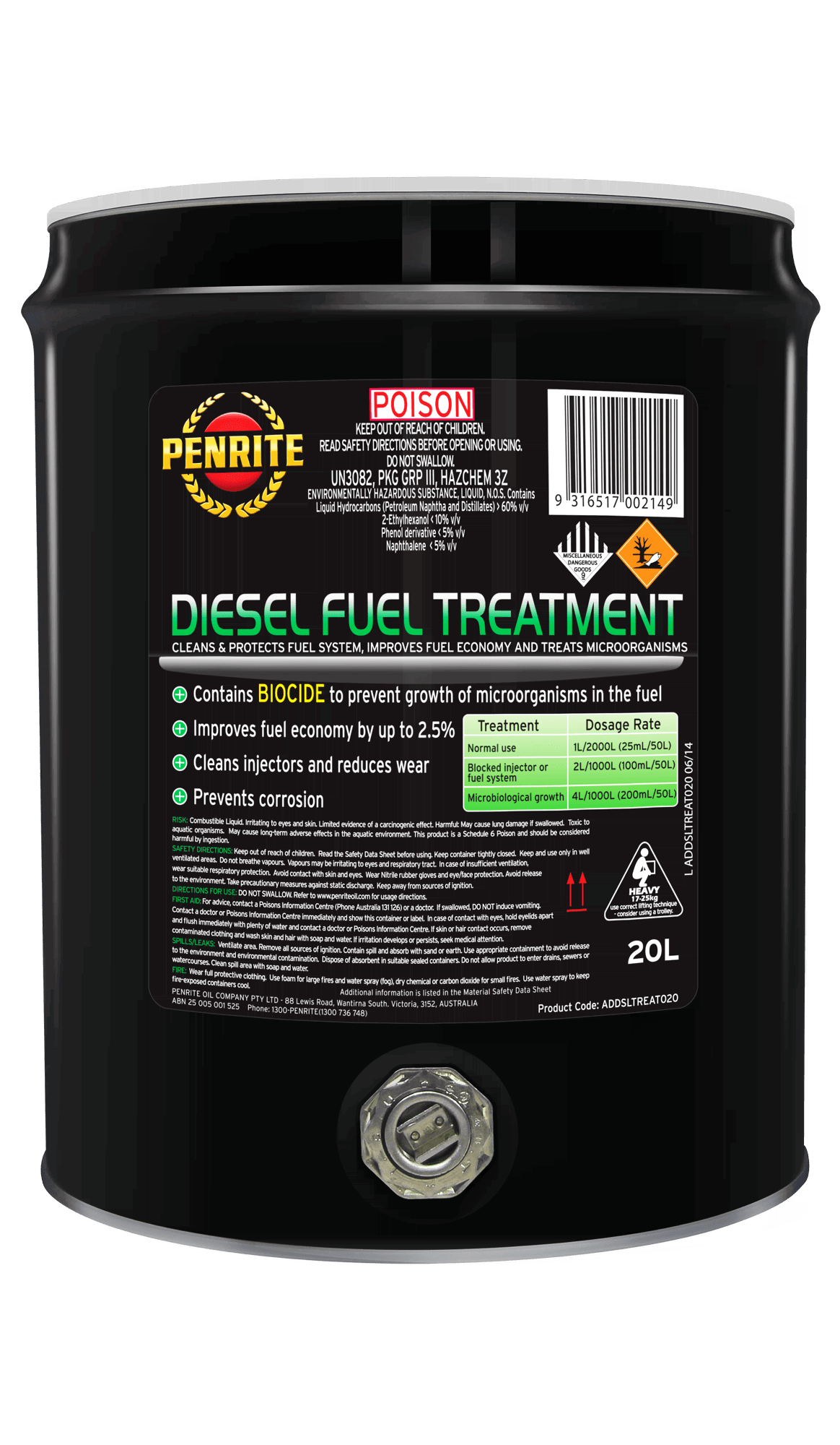 PENRITE Diesel Fuel Treatment Biocide