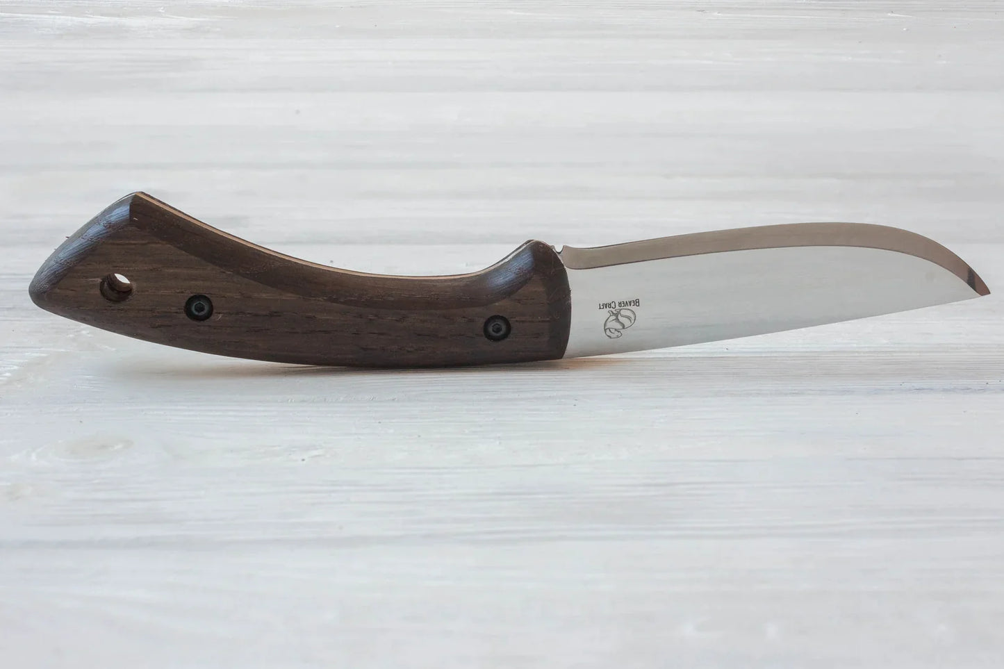 BeaverCraft BSH1 Carbon Steel Bushcraft Knife Walnut Handle with Leather Sheath