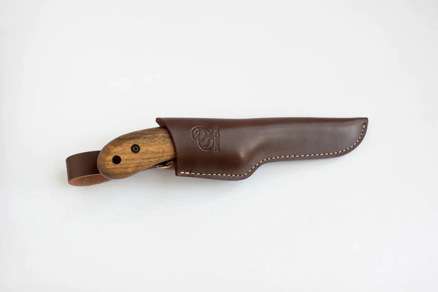 BeaverCraft BSH2 Carbon Steel Bushcraft Knife Walnut Handle with Leather Sheath