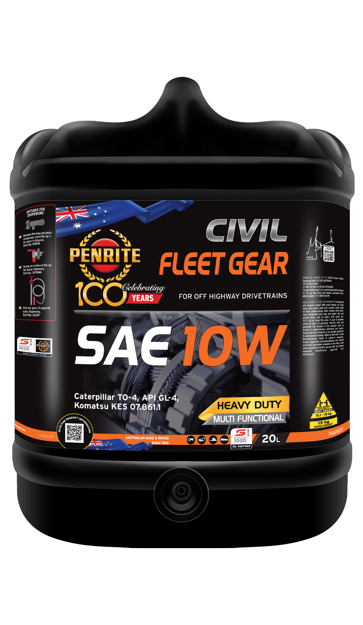 PENRITE Civil Gear Sae 10W 20L