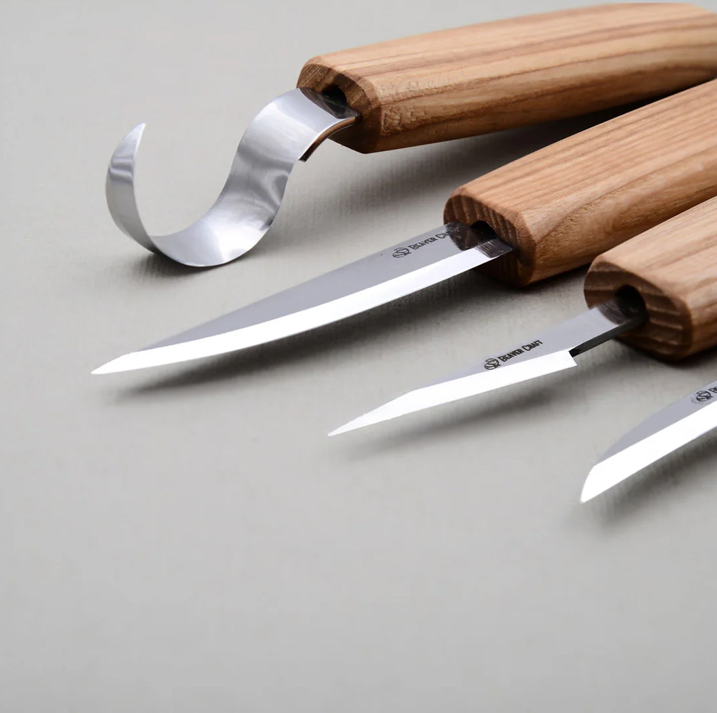 BeaverCraft S09 - Set of 4 Knives in Tool Roll
