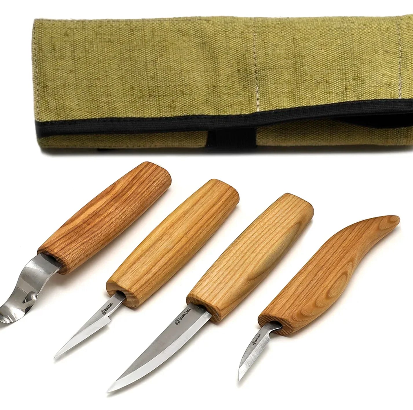BeaverCraft S09 - Set of 4 Knives in Tool Roll