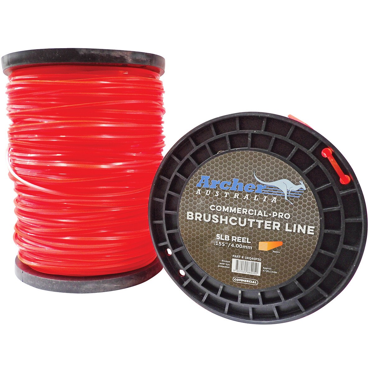 ARCHER Commercial-Pro Square Nylon Brushcutter Trimmer Line - 4.00mm/.155" - 5lb Reel UKQ40P50