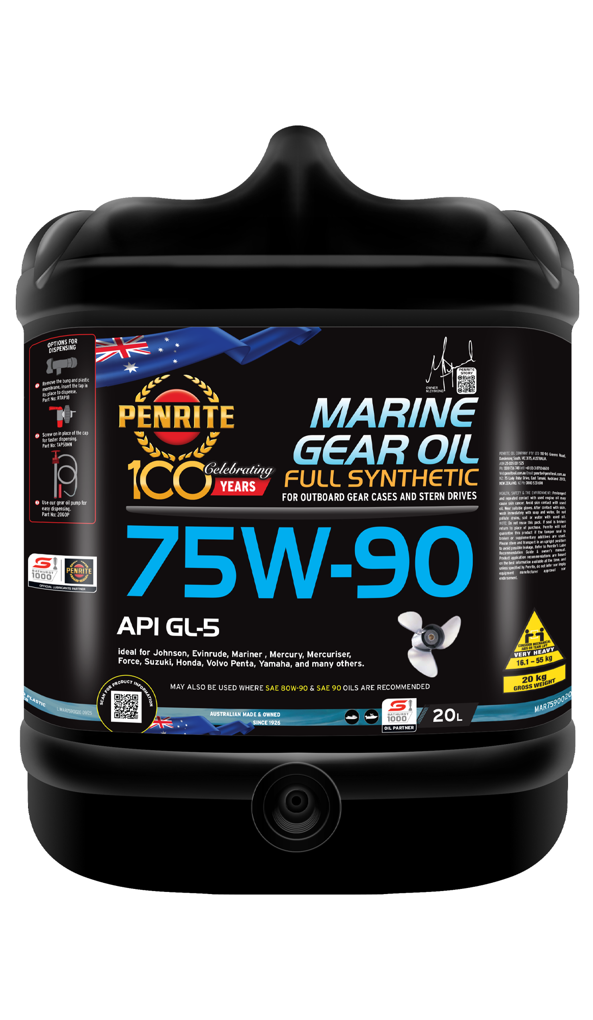 PENRITE Marine Gear Oil 75W90 Full Syn