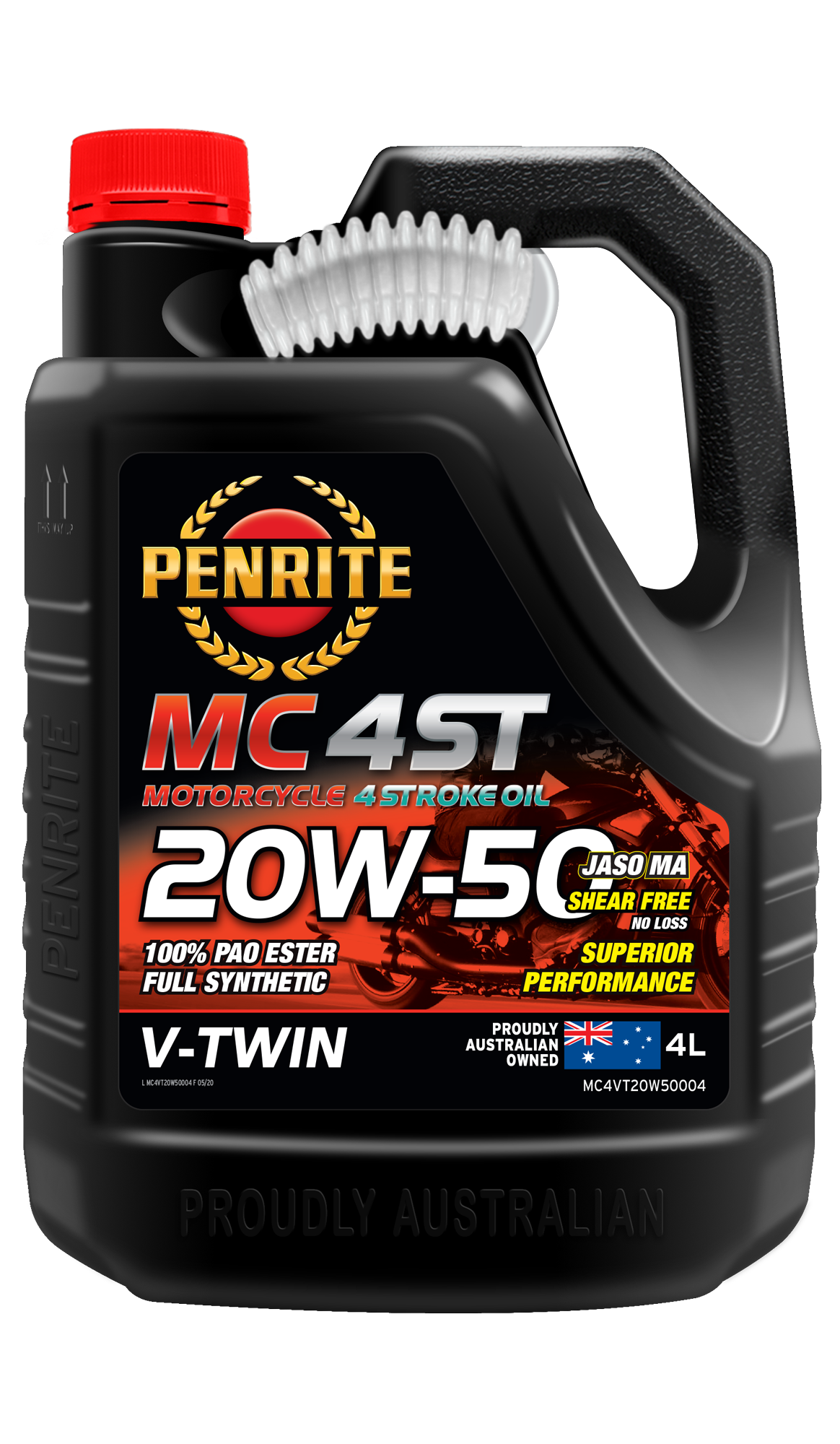 PENRITE Mc-4St 20W-50 Vtwin 100% Pao E