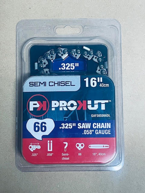 PROKUT LOOP OF CHAINSAW CHAIN 38S .325 PITCH .058 66DL