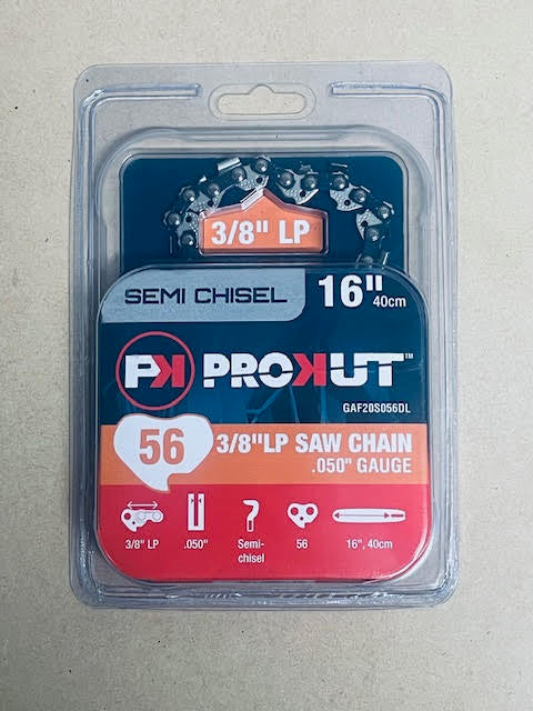 PROKUT LOOP OF CHAINSAW CHAIN #20S 3/8" LP PITCH .050" SEMI-CHISEL 56DL