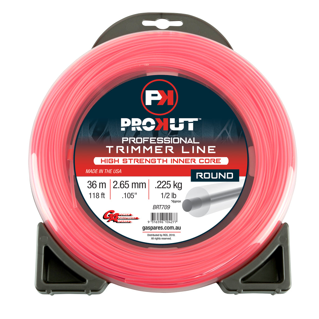 PROKUT BRUSHCUTTER TRIMMER LINE ROUND PINK .105 2.65MM 1/2 LB 36M DONUT