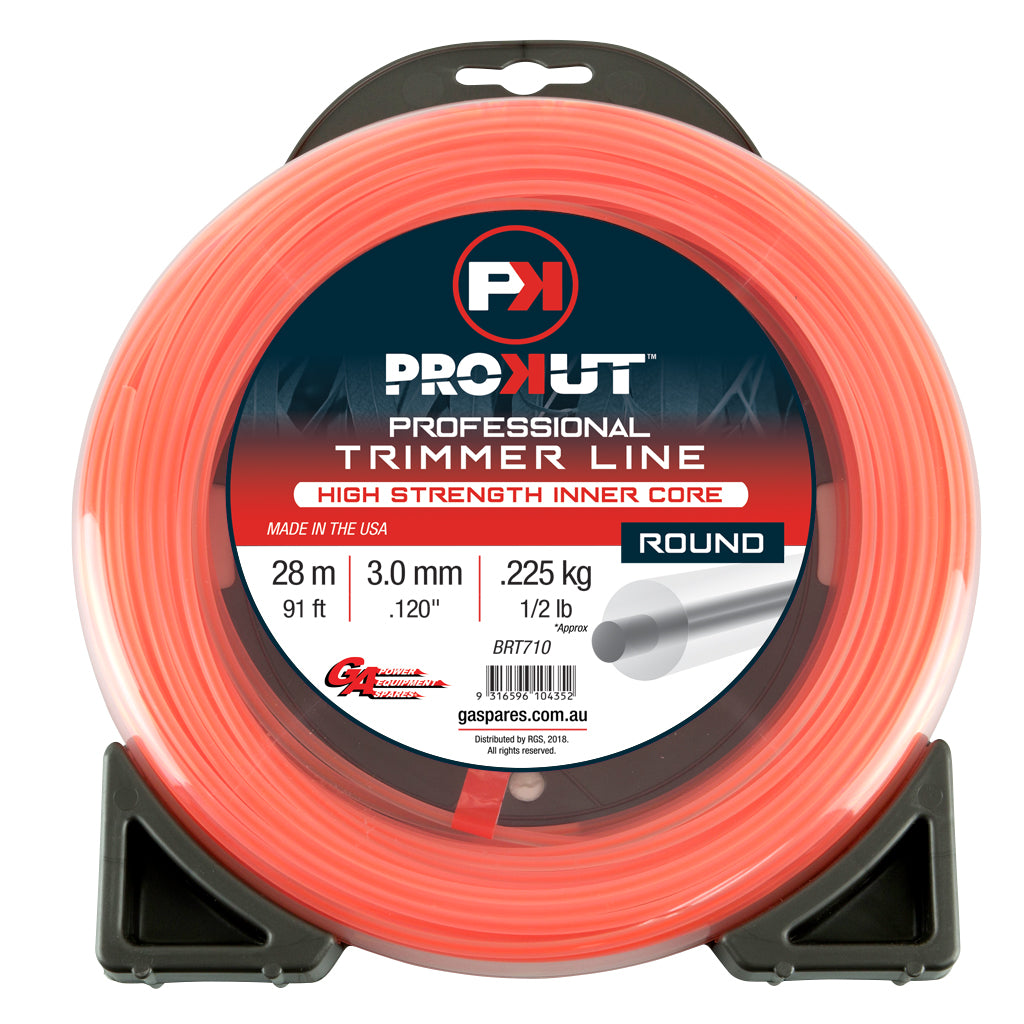 PROKUT BRUSHCUTTERE TRIMMER LINE ROUND ORANGE .120 3MM 1/2 LB 28M DONUT