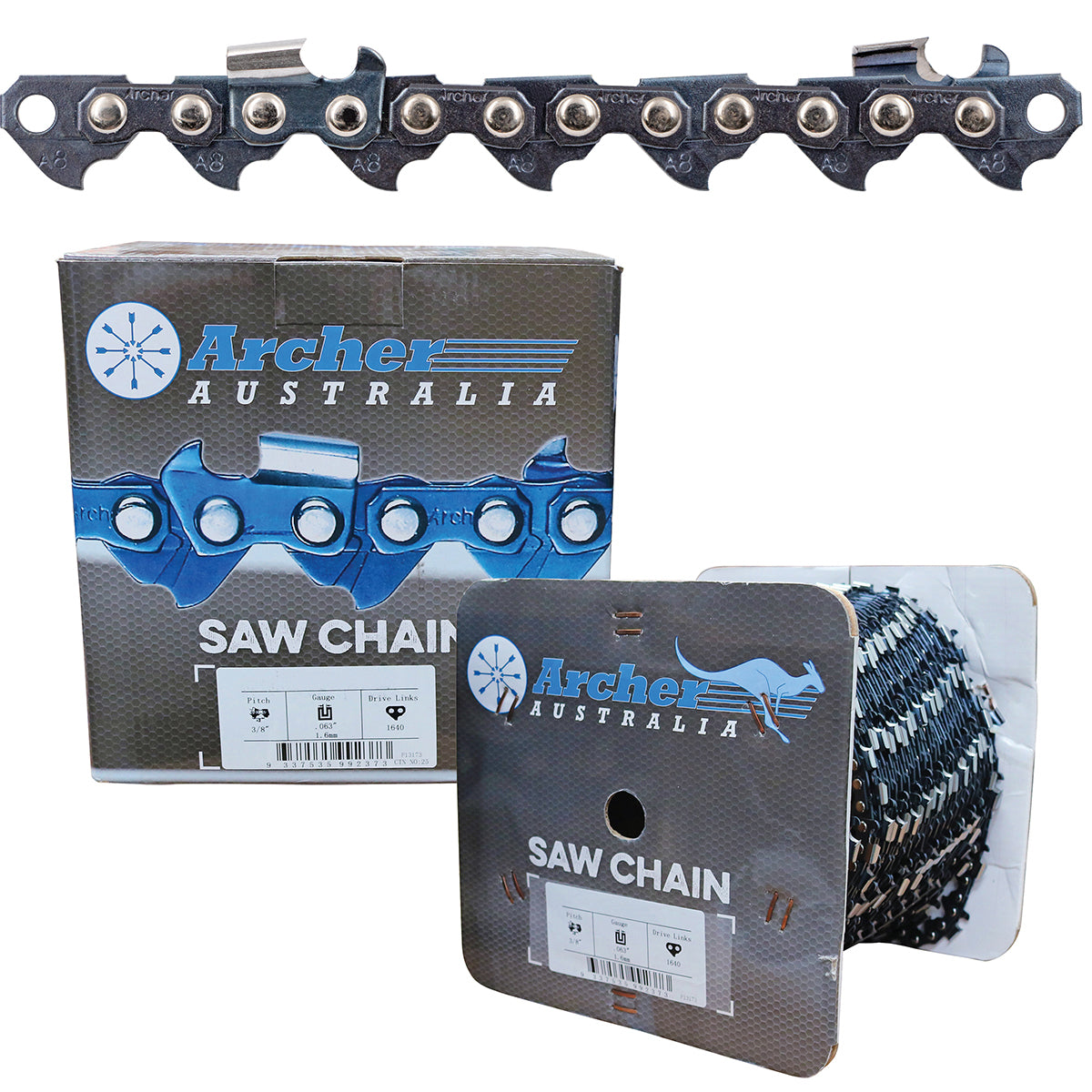 Archer Chain Reel – 3/8″, .058″, 100ft, Full Chisel, Ripping