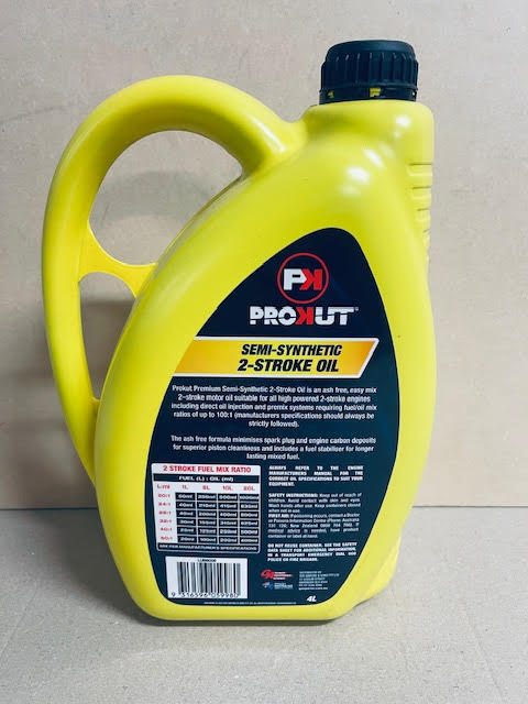 PROKUT Premium Semi-Synthetic Ash Free 2-Stroke Oil - 4 Litre Container BOX OF 4