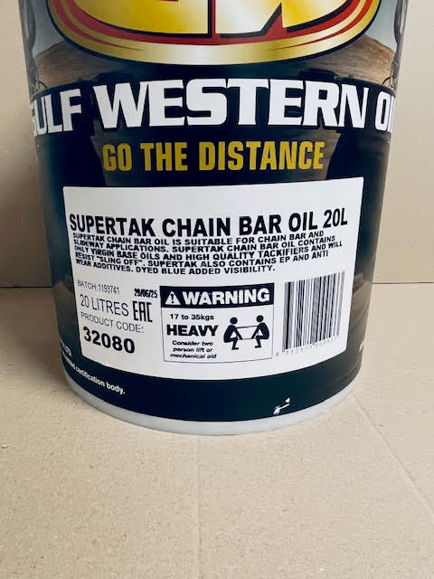 GULF WESTERN CHAINSAW CHAIN & BAR OIL 20L