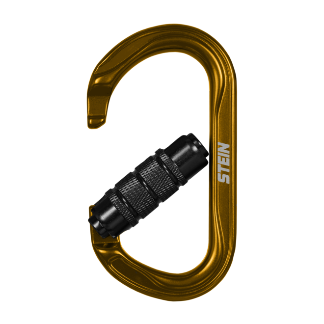STEIN Carabiner Karabiner SECURA Oval Aluminium Gold Twin Pack