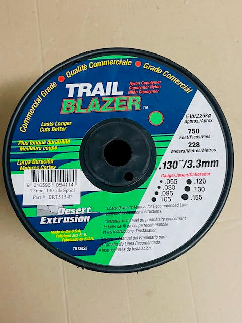 Trail Blazer Brushcutter Round Trimmer Line .130" / 3.30Mm Spool Length 230M Brt5154P