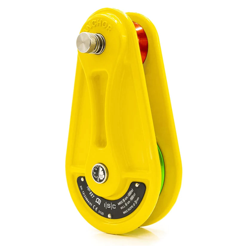 Large Rigging Pulley up to 20mm Rope 200kN Yellow with Green Wheel//J9