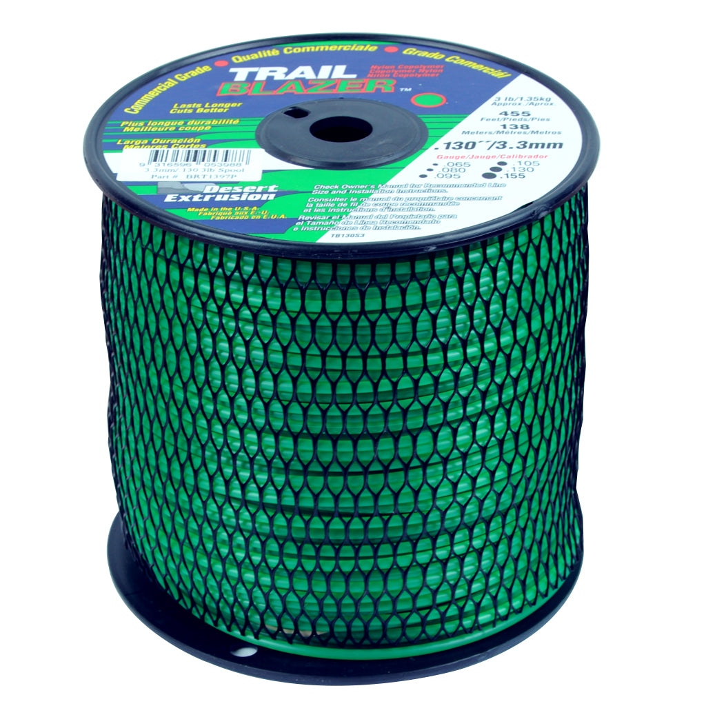 TRAIL BLAZER BRUSHCUTTER ROUND TRIMMER LINE .130" / 3.30MM SPOOL LENGTH 158M WEIGHT 1.35KG BRT1397P