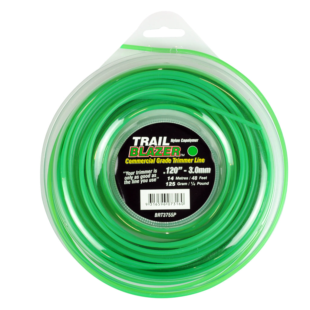 TRAIL BLAZER BRUSHCUTTER ROUND TRIMMER LINE .120" / 3.00MM DONUT LENGTH 14M