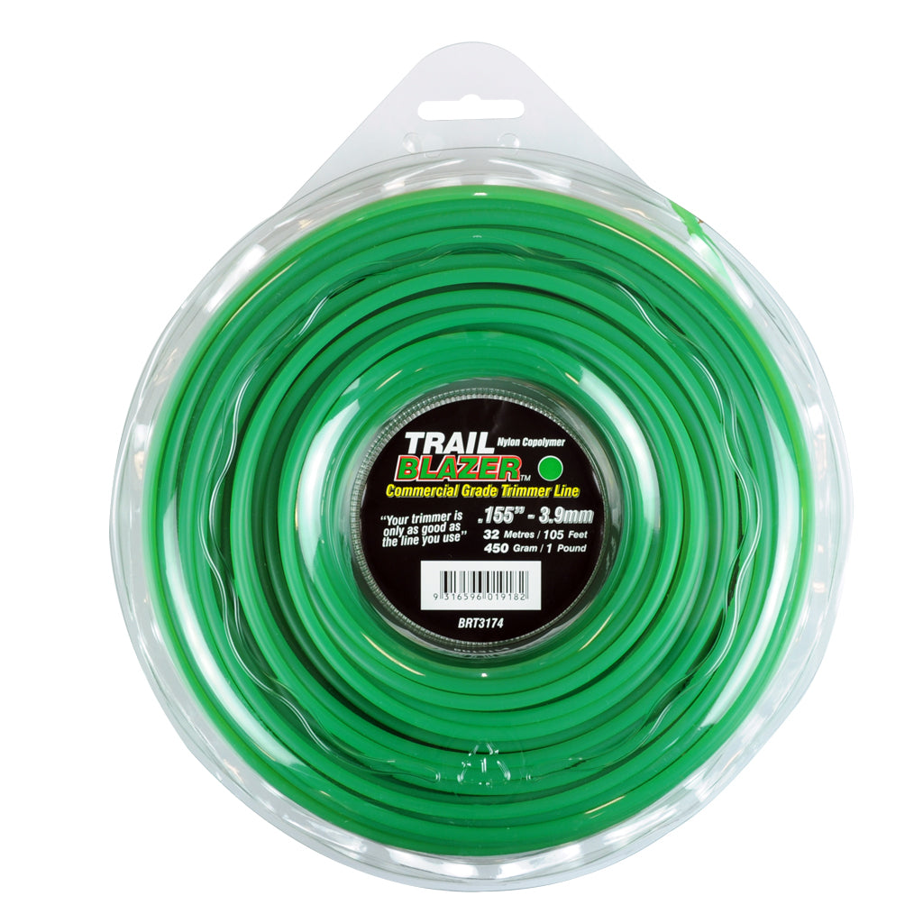 TRAIL BLAZER BRUSHCUTTER ROUND TRIMMER LINE .155" / 3.90MM DONUT LENGTH 32M