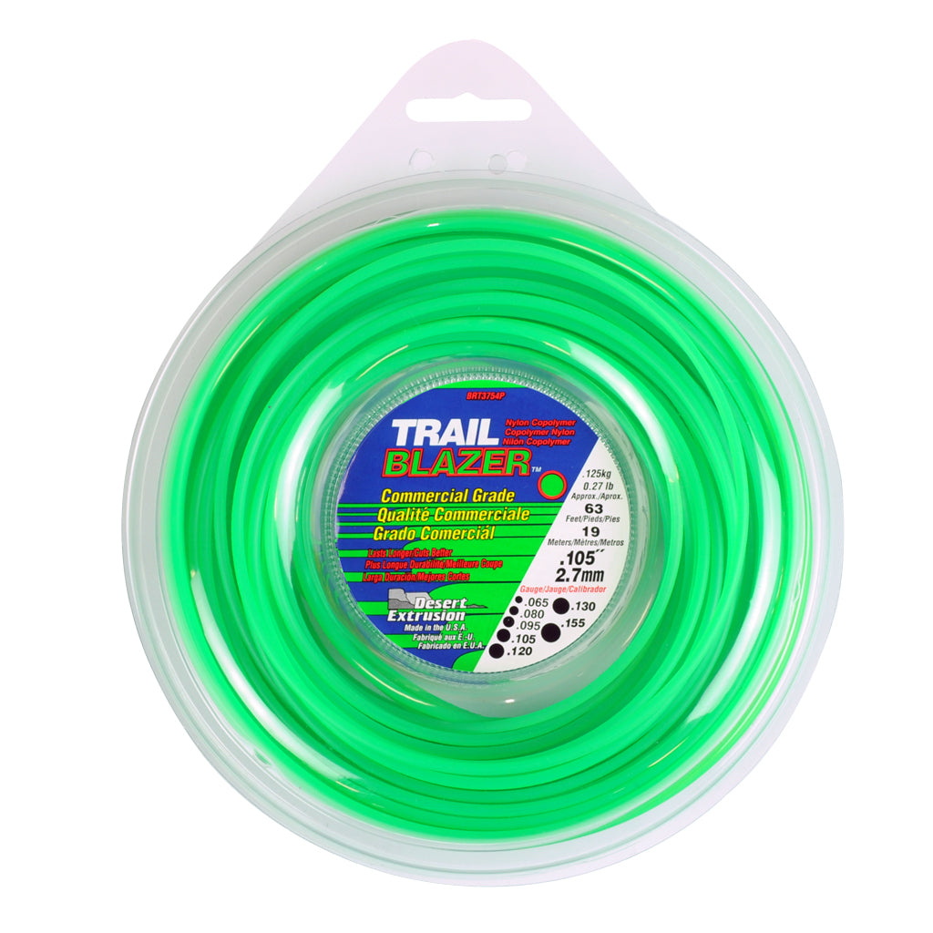 TRAIL BLAZER BRUSHCUTTER ROUND TRIMMER LINE .105" / 2.70MM DONUT LENGTH 19M BOX QTY OF 12