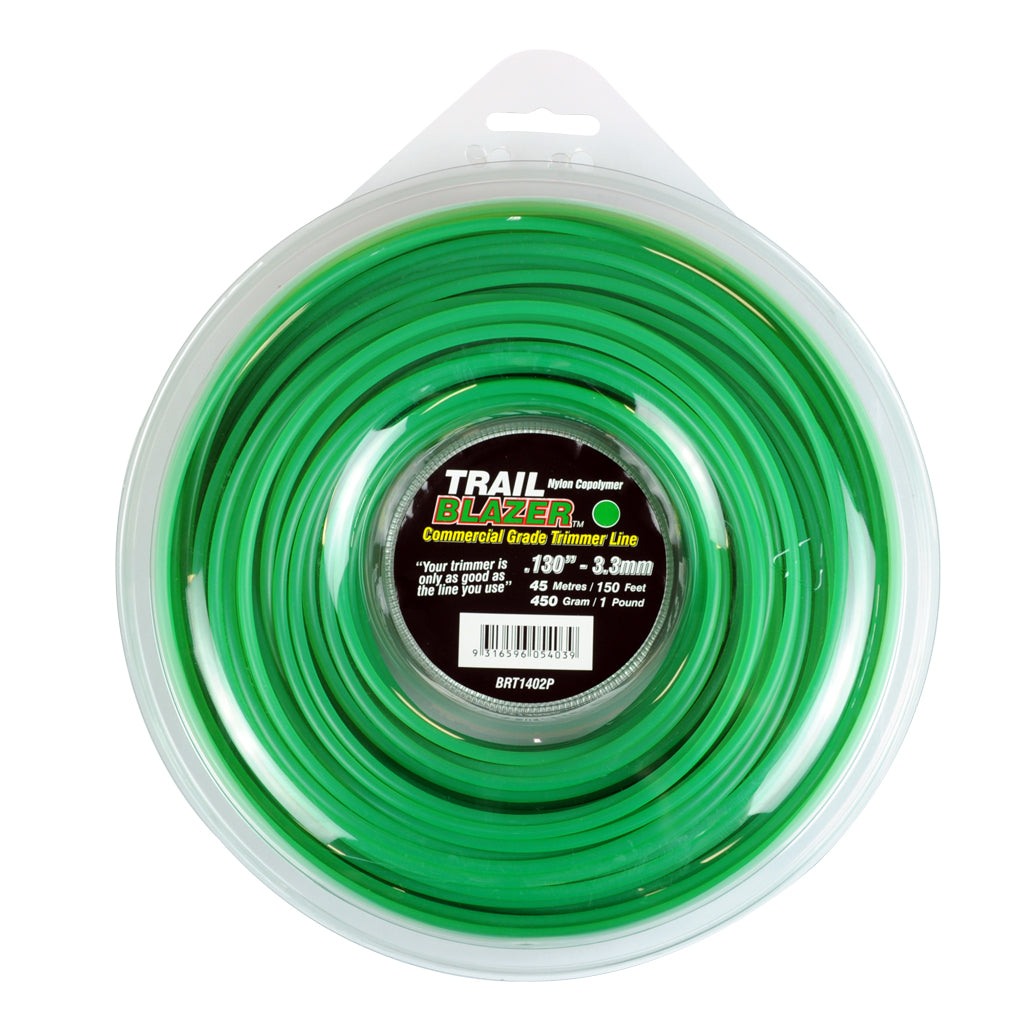 TRAIL BLAZER BRUSHCUTTER ROUND TRIMMER LINE .130" / 3.30MM DONUT LENGTH 45M