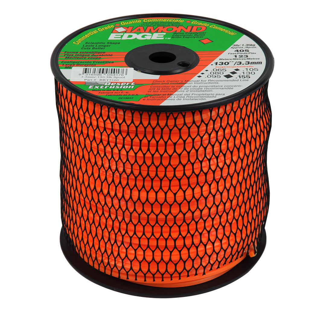 DIAMOND EDGE BRUSHCUTTER SQUARE TRIMMER LINE .130" / 3.30MM SPOOL LENGTH 123M BRT5160