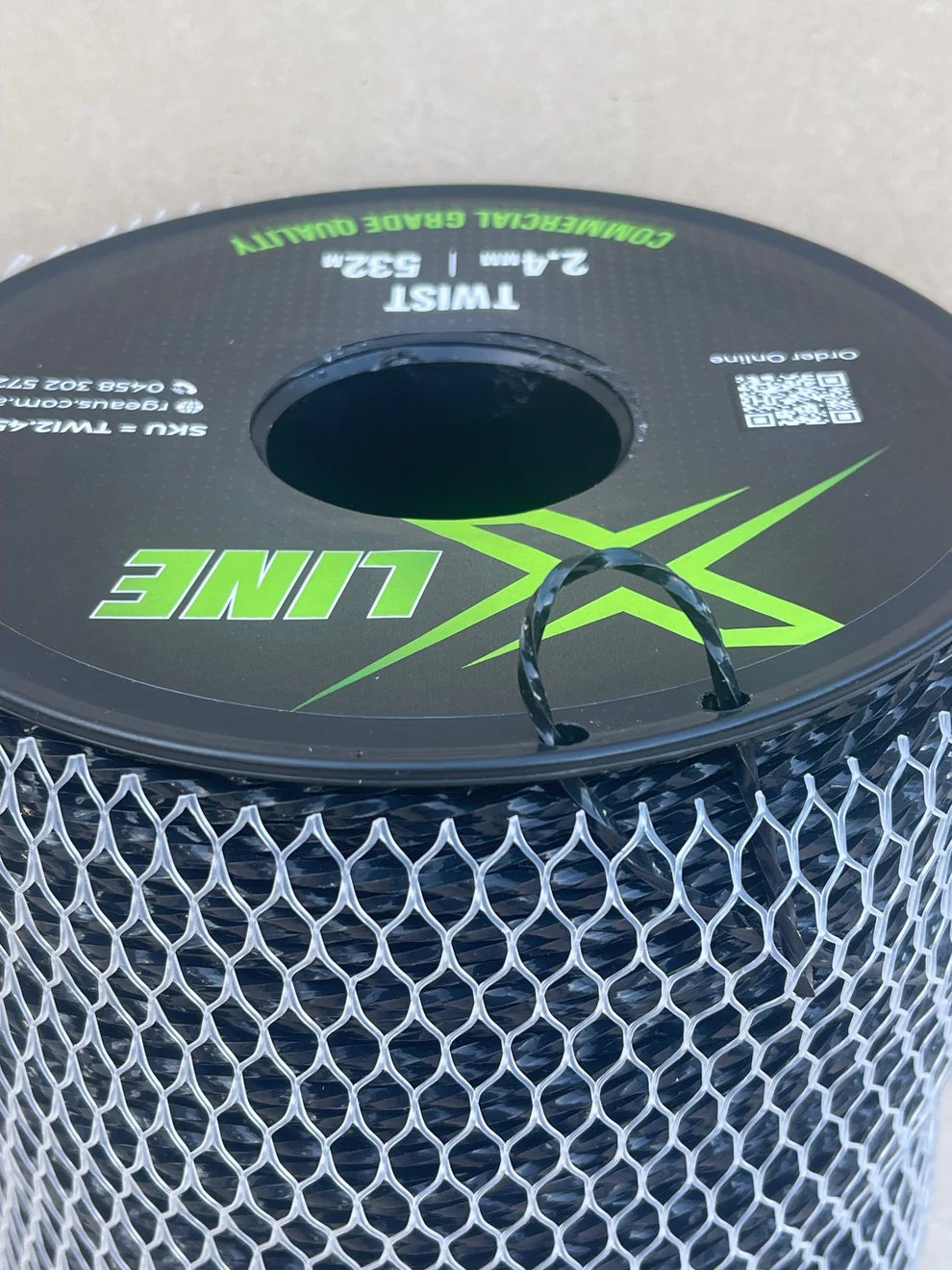 X-LINE 2.4mm Twist Textured Commercial Grade Brushcutter Trimmer Line 532m Spool - BOX OF 8