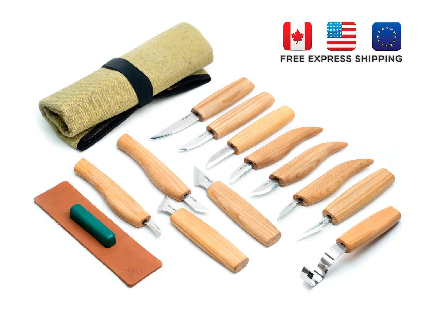Wood Carving Set of 12 Knives - BeaverCraft S10 Made in Ukraine