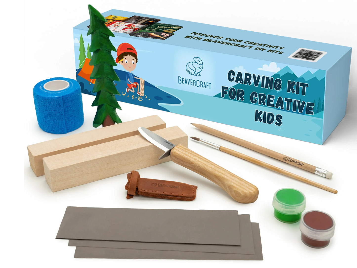 BeaverCraft DIY08 Spruce Tree Carving Kit