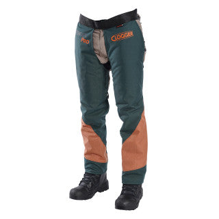 Clogger DefenderPRO Tough Water and Oil Resistant Chainsaw Chaps Unisex Size Medium