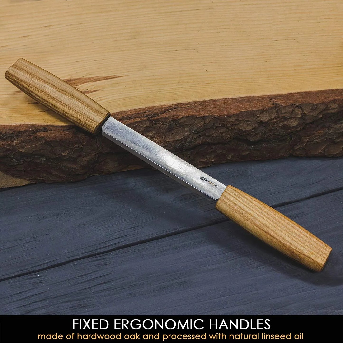 BeaverCraft DK2S Drawknife in Leather Sheath