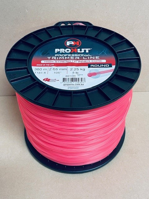 PROKUT BRUSHCUTTER TRIMMER LINE ROUND PINK .105 2.65MM 5LB 360M SPOOL