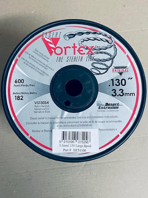 DESERT VORTEX BRUSCHUTTER TWIST TRIMMER LINE .130" / 3.30MM SPOOL LENGTH 182M BRT6500