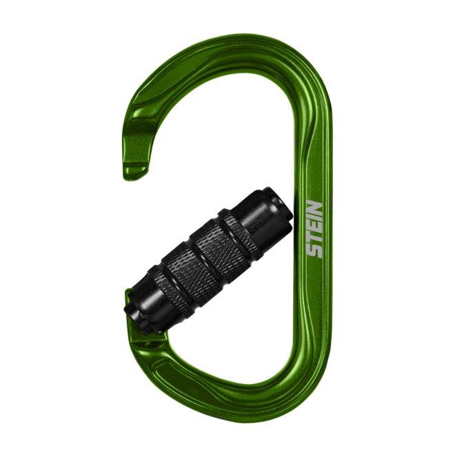 STEIN Carabiner Karabiner SECURA Oval Aluminium Gold Green Twin Pack